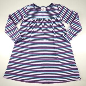 Hanna Andersson Striped Cotton Playdress Girls 120 (US Size 6-7) Long Sleeve